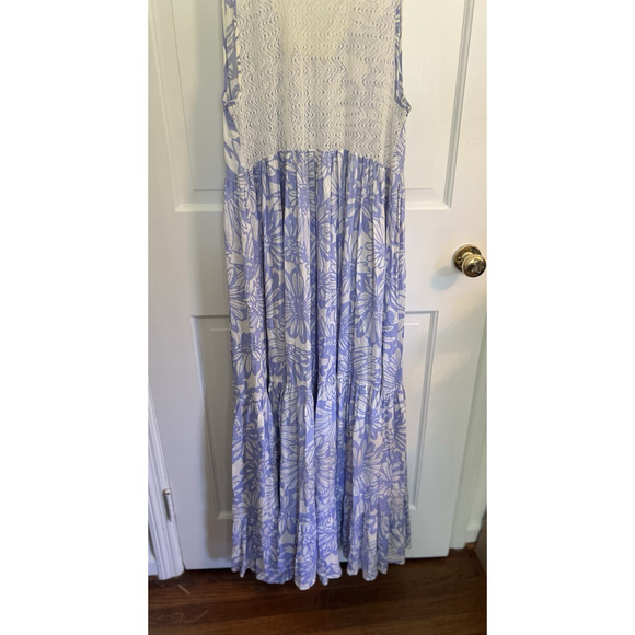 FREE PEOPLE Intimately Free Small Tiers For You Maxi Dress Cornflower Combo NWT - Picture 9 of 15